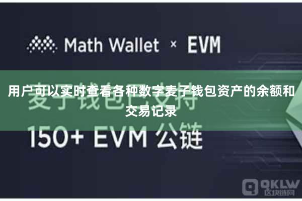 用户可以实时查看各种数字麦子钱包资产的余额和交易记录