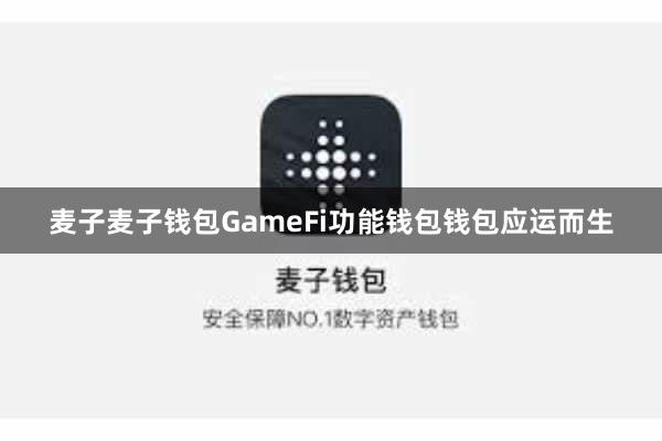 麦子麦子钱包GameFi功能钱包钱包应运而生