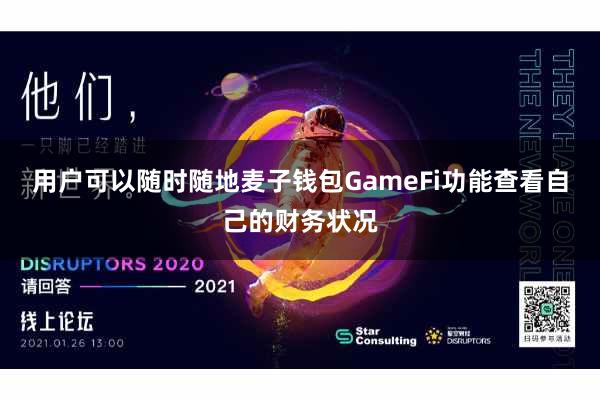 用户可以随时随地麦子钱包GameFi功能查看自己的财务状况