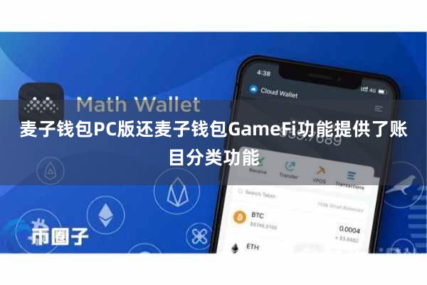 麦子钱包PC版还麦子钱包GameFi功能提供了账目分类功能