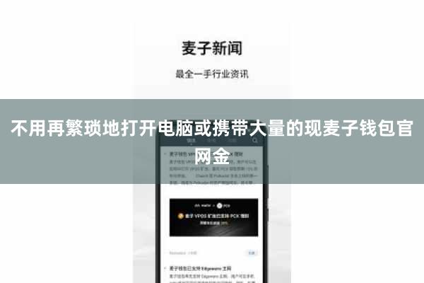 不用再繁琐地打开电脑或携带大量的现麦子钱包官网金